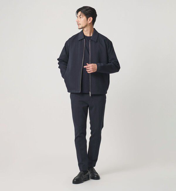 BEAUTY&YOUTH UNITED ARROWS「【WEB限定 WARDROBE SMART】ダブルニット ハリントン ジャケット/セットアップ対応 【抗菌・防臭】」|カーディガン|
