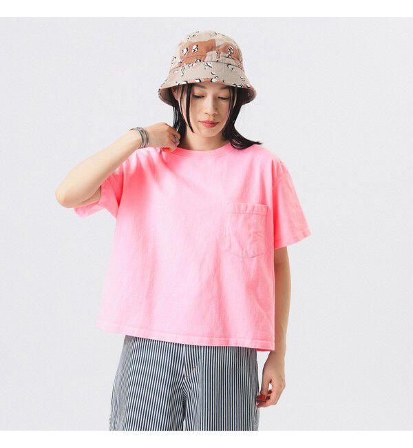 BEAMS SELECTION for WOMEN「【別注】Goodwear &times; BEAMS BOY / カスタム ビッグ 半袖 Tシャツ」|Tシャツ・カットソー|PINK