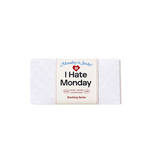 BEAMS SELECTION for WOMEN「I Hate Monday / Flower Jacquard Lace ストッキング」|タイツ・ストッキング|WHITE