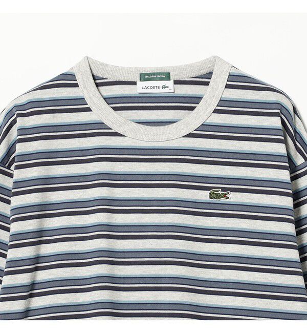 BEAMS SELECTION for WOMEN「【別注】LACOSTE for BEAMS BOY / マルチ ボーダー Tシャツ」|Tシャツ・カットソー|