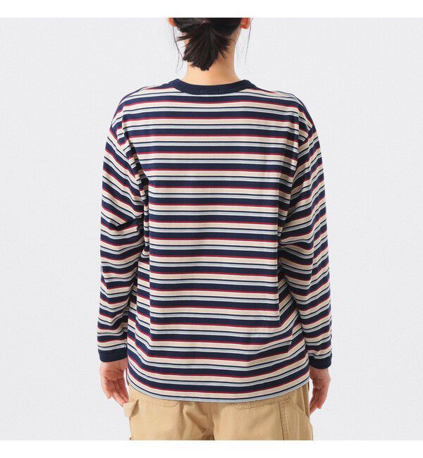BEAMS SELECTION for WOMEN「【別注】LACOSTE for BEAMS BOY / マルチ ボーダー Tシャツ」|Tシャツ・カットソー|