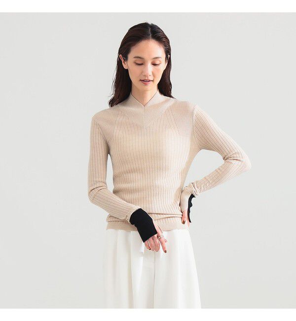 BEAMS SELECTION for WOMEN「CINOH / タイト Vネック ニット」|ニット・セーター|