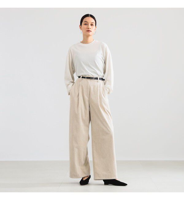 BEAMS SELECTION for WOMEN「ATON / フレスカヌバック オーバーサイズ プルオーバー」|Tシャツ・カットソー|