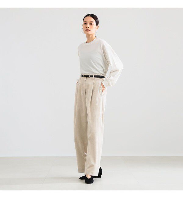 BEAMS SELECTION for WOMEN「ATON / フレスカヌバック オーバーサイズ プルオーバー」|Tシャツ・カットソー|