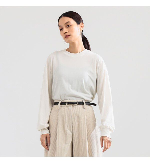 BEAMS SELECTION for WOMEN「ATON / フレスカヌバック オーバーサイズ プルオーバー」|Tシャツ・カットソー|