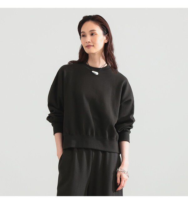BEAMS SELECTION for WOMEN「【別注】SLOANE / 裏毛 ショート丈 ロングスリーブ スウェット」|パーカー|別注DARK_OLIVE