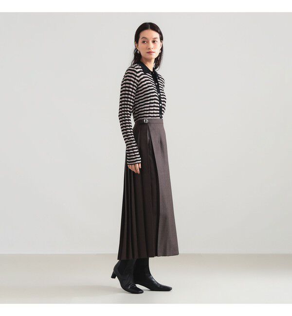 BEAMS SELECTION for WOMEN「【別注】O&rsquo;NEIL OF DUBLIN &times; Demi-Luxe BEAMS / ウール イージー ロング キルトスカート 85cm」|スカート|