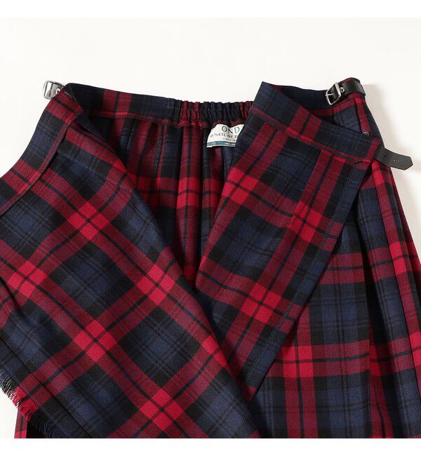 BEAMS SELECTION for WOMEN「【別注】O&rsquo;NEIL OF DUBLIN &times; Demi-Luxe BEAMS / ウール イージー ロング キルトスカート 85cm」|スカート|