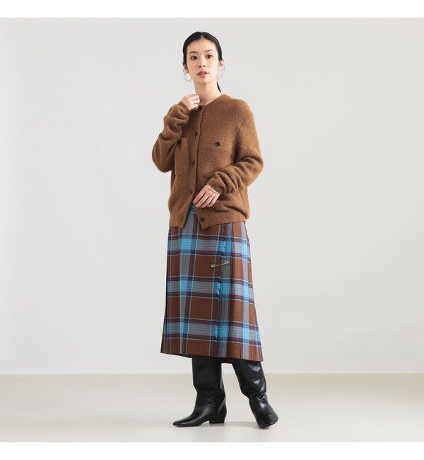 BEAMS SELECTION for WOMEN「【別注】O&rsquo;NEIL OF DUBLIN &times; Demi-Luxe BEAMS / ウール イージー ロング キルトスカート 73cm」|スカート|