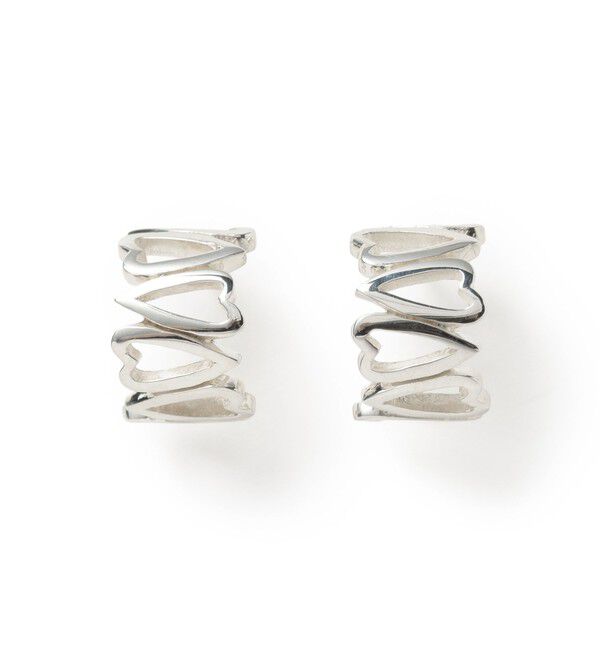 BEAMSBOY「連続ハート ミニ ピアス」|ピアス|SILVER