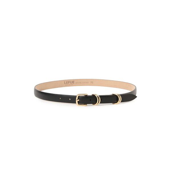 BEAMS SELECTION for WOMEN「LEFIJE / Tresor ベルト 2cm」|ベルト|BLACKxGOLD