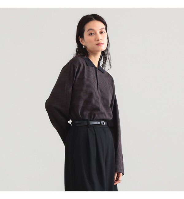 BEAMS SELECTION for WOMEN「BATONER / ブラウジング ポロ ロングスリーブ Tシャツ」|Tシャツ・カットソー|