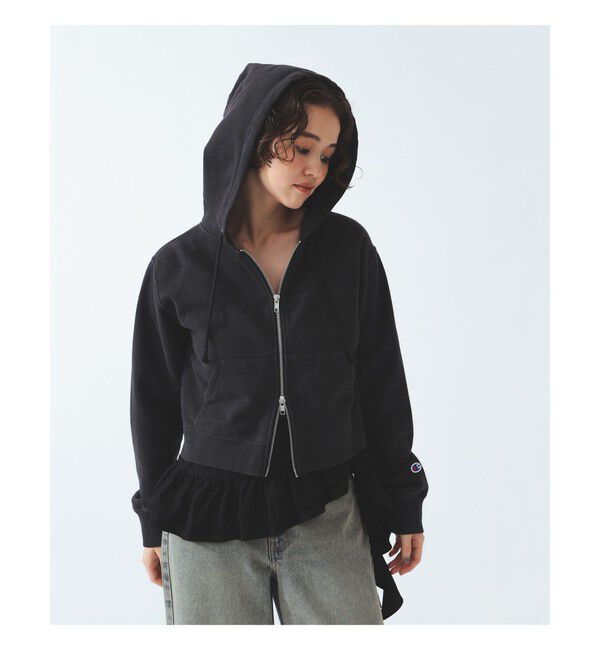 BEAMS SELECTION for WOMEN「【別注】Champion / ジップ フーデッド スウェット シャツ」|パーカー|