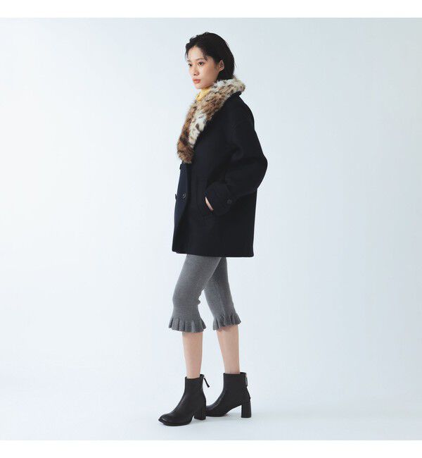Ray BEAMS 「フェイク ファーカラー ピーコート」|ダッフルコート|