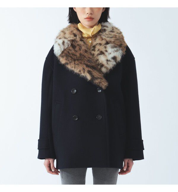 Ray BEAMS 「フェイク ファーカラー ピーコート」|ダッフルコート|