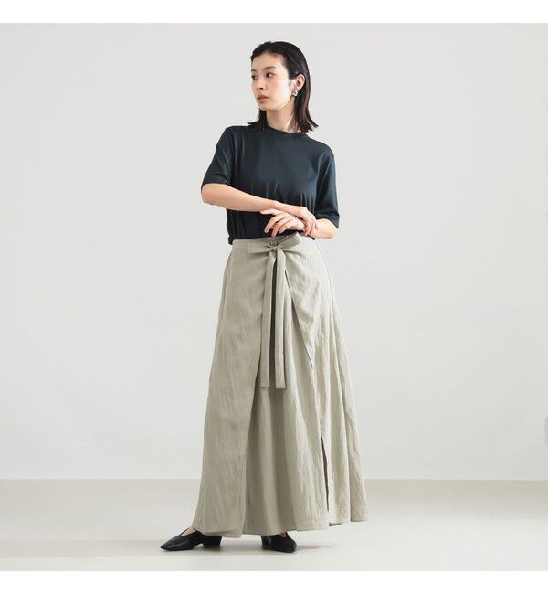 Demi-Luxe BEAMS 「フロントタイ ギャザースカート」|スカート|