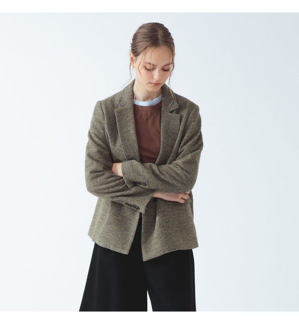 Ray BEAMS 「ツイード チェック 4ボタン ダブル ジャケット」|テーラードジャケット|OLIVE