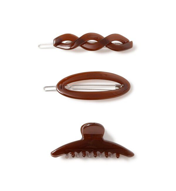 BEAMSBOY「ミニ ヘアクリップ 3SET」|その他|BROWN