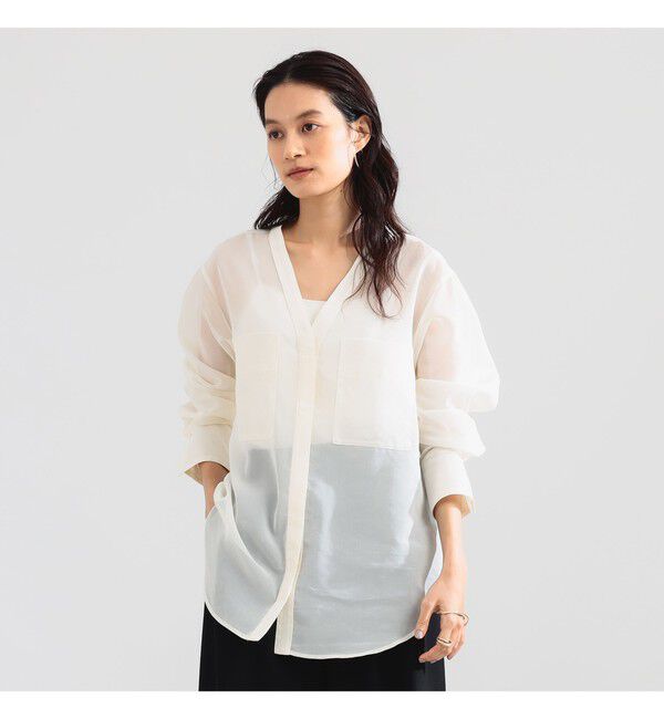 Demi-Luxe BEAMS 「ダブルポケット ヒヨク シャツ」|シャツ・ブラウス|MILK