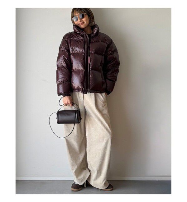 Demi-Luxe BEAMS 「【別注】エディター坪田あさみ &times; WOOLRICH &times; Demi-Luxe BEAMS / パッカブル コクーン ダウンブルゾン」|ダウン|DARK BROWN
