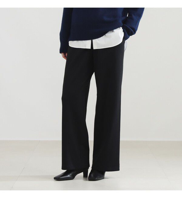 Demi-Luxe BEAMS 「ルーズ フルレングス 裏毛 パンツ」|チノ|BLACK