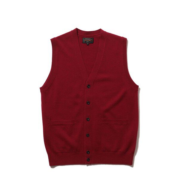 BEAMS PLUS「BEAMS PLUS / Button Knit Vest Solid」|ニット・セーター|