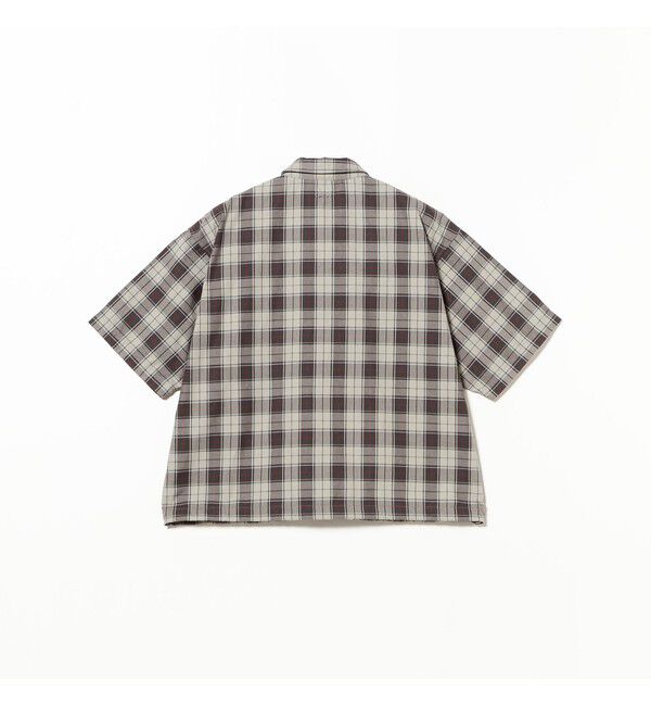 BEAMS「BEAMS｜Check Zip Up Shirt｜メンズ ジップアップシャツ ブルゾン｜ワークテイスト｜シワになりにくい 速乾」|シャツ・ブラウス|