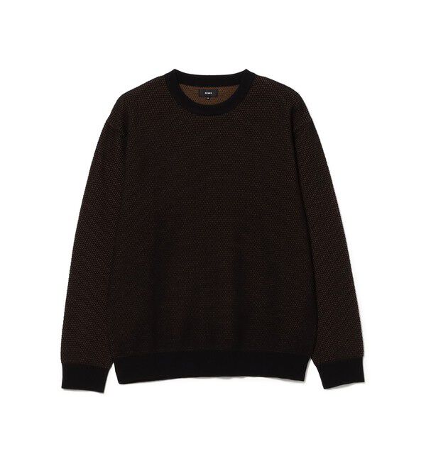 BEAMS「12ゲージ リブ ワッフル クルーネック ニット」|ニット・セーター|