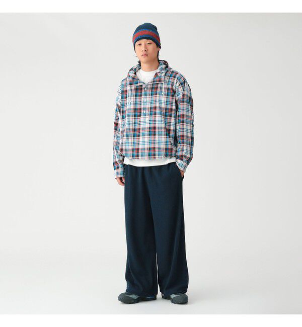 BEAMS「チェック フーディシャツ」|シャツ・ブラウス|