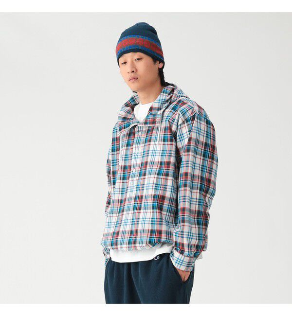 BEAMS「チェック フーディシャツ」|シャツ・ブラウス|