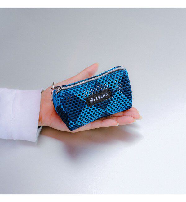 bPr BEAMS「ダイヤモンド メッシュ ポーチ XS」|ポーチ|NAVY/BLUE