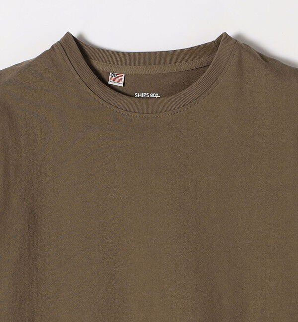 SHIPS any「〈抗菌防臭/洗濯機可能〉USAコットン ラウンドヘム ノースリーブ TEE」|Tシャツ・カットソー|