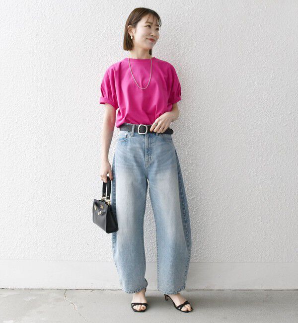 SHIPS any「〈UVカット/接触冷感/吸水速乾/洗濯機可能〉USAコットン ツイスト TEE」|Tシャツ・カットソー|