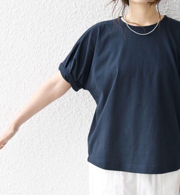 SHIPS any「〈UVカット/接触冷感/吸水速乾/洗濯機可能〉USAコットン ツイスト TEE」|Tシャツ・カットソー|