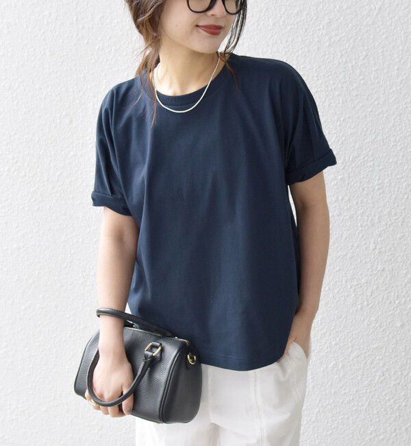 SHIPS any「〈UVカット/接触冷感/吸水速乾/洗濯機可能〉USAコットン ツイスト TEE」|Tシャツ・カットソー|
