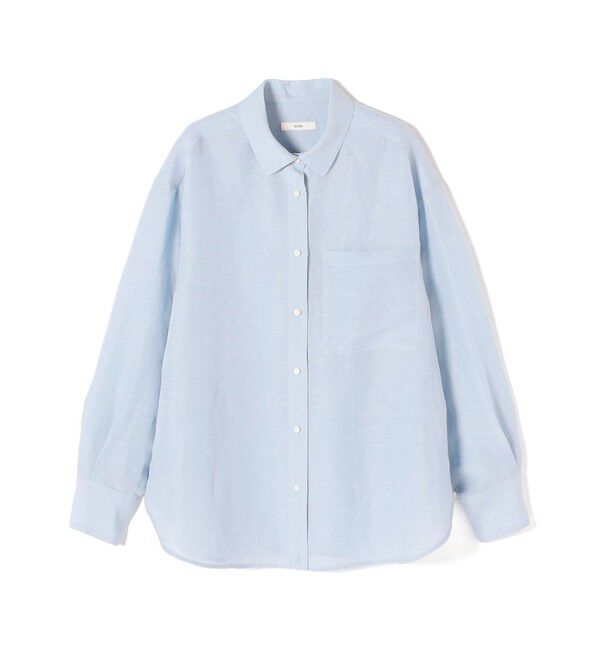 SHIPS for women「〈手洗い可能〉IMPERIAL LINEN 混 オーバー サイズ シャツ」|シャツ・ブラウス|