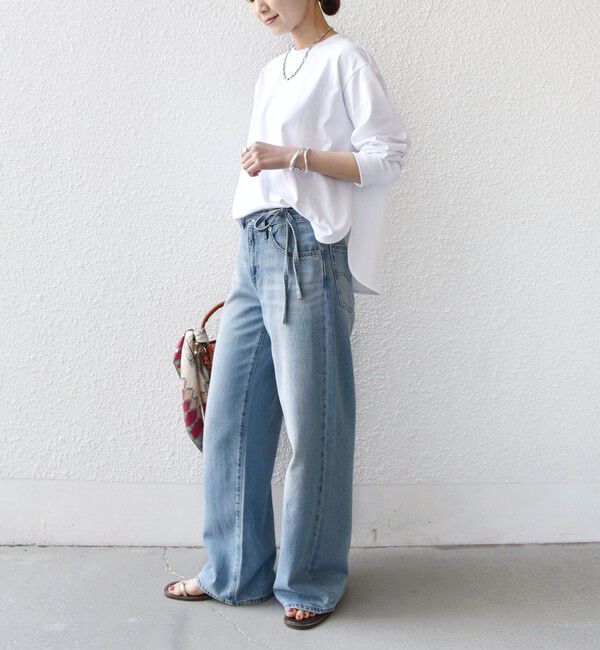 SHIPS for women「〈手洗い可能〉ロング リブ ラウンド ヘム プルオーバー」|Tシャツ・カットソー|