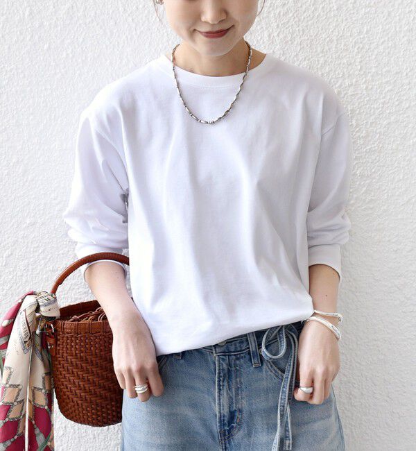 SHIPS for women「〈手洗い可能〉ロング リブ ラウンド ヘム プルオーバー」|Tシャツ・カットソー|
