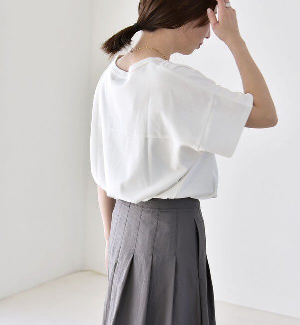 quaranciel「〈接触冷感/汗染み防止加工/洗濯機可能〉CAT プリント TEE」|Tシャツ・カットソー|