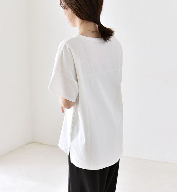 quaranciel「〈接触冷感/汗染み防止加工/洗濯機可能〉CAT プリント TEE」|Tシャツ・カットソー|