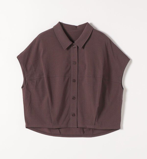 quaranciel「quaranciel:〈接触冷感/洗濯機可能〉天竺 フレンチスリーブ シャツ カットソー」|Tシャツ・カットソー|