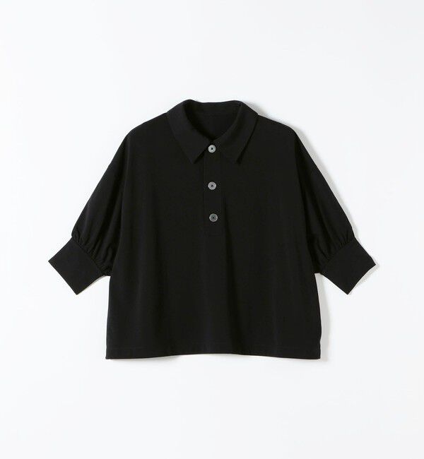 quaranciel「:〈接触冷感/洗濯機可能〉シルク ミックス ポンチ ドロスト ポロ プルオーバー」|Tシャツ・カットソー|
