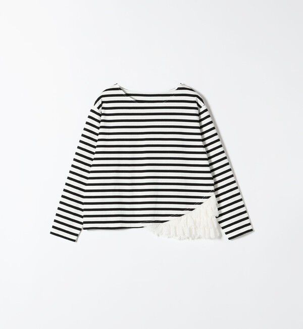 SHIPS any「〈洗濯機可能〉レース ヘム アシンメトリー ロングスリーブ TEE」|Tシャツ・カットソー|