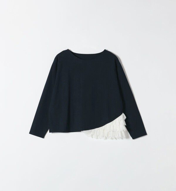 SHIPS any「〈洗濯機可能〉レース ヘム アシンメトリー ロングスリーブ TEE」|Tシャツ・カットソー|