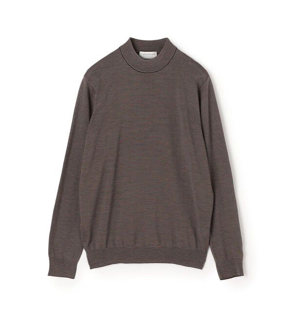 TOMORROWLAND MENS「TOMORROWLAND tricot スーパーファインメリノウール モックネックニット S-WOOL」|ニット・セーター|48 ブラウン系