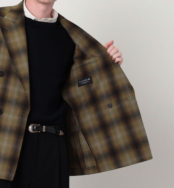 TOMORROWLAND MENS「【別注】PENDLETON ウールオンブレチェック ダブルブレスト4ボタンジャケット 」|テーラードジャケット|