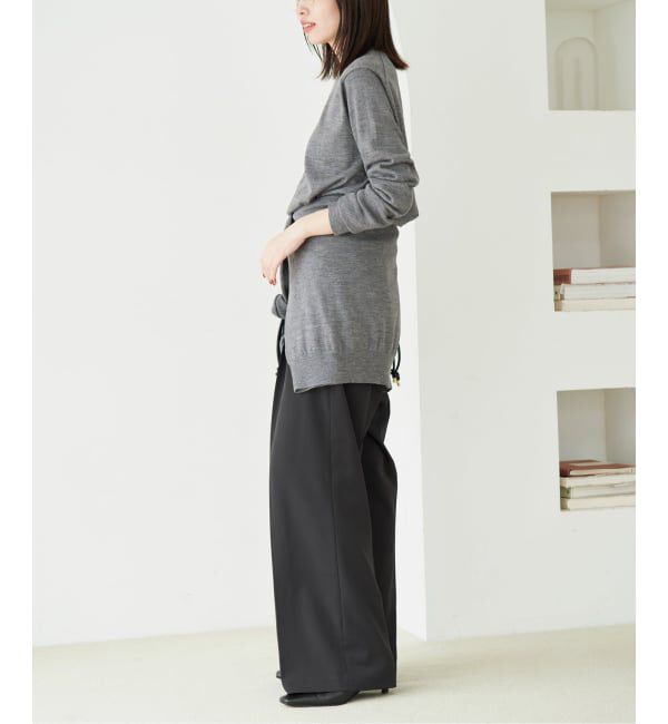 SLOBE IENA「《WEB限定/4サイズ展開/追加》イージーワイドパンツ」|スラックス|