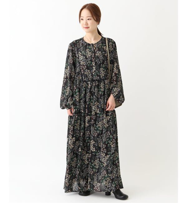 SLOBE IENA「《WEB限定/追加2》FLOWER PRINT ワンピース」|ワンピース|