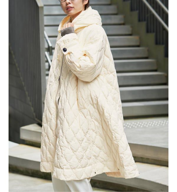 IENA「《予約》miffew/ミフュー TENT LINE ZIP UP DOWN CT ダウンコート FEW26WJK5463」|ダウン|ナチュラル