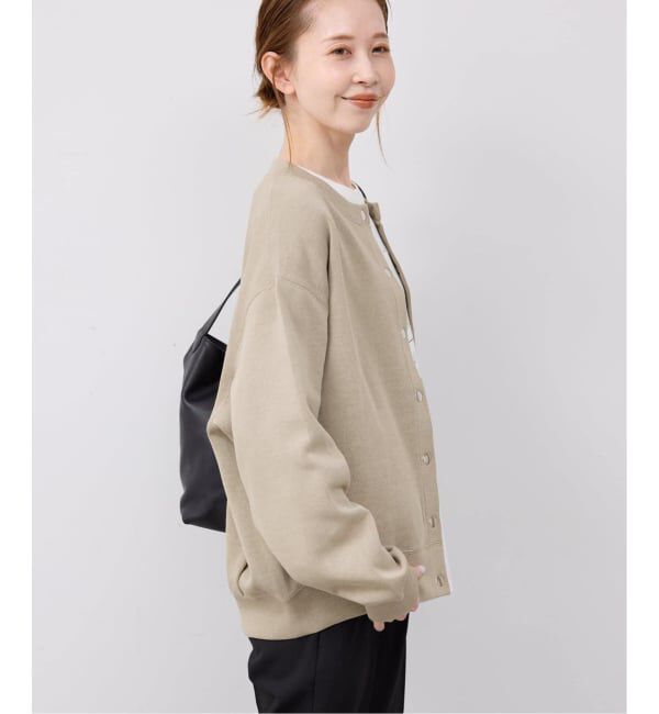 SLOBE IENA「《WEB限定カラーあり/追加4予約》ダブルフェイスジャージースナップカーディガン」|カーディガン|